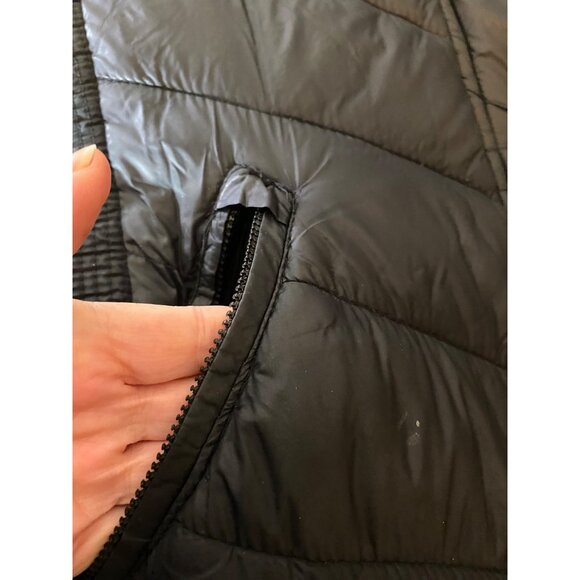 Abercrombie & Fitch Black Puffer Midi Coat Water Wind Resistant Large - Picture 8 of 15